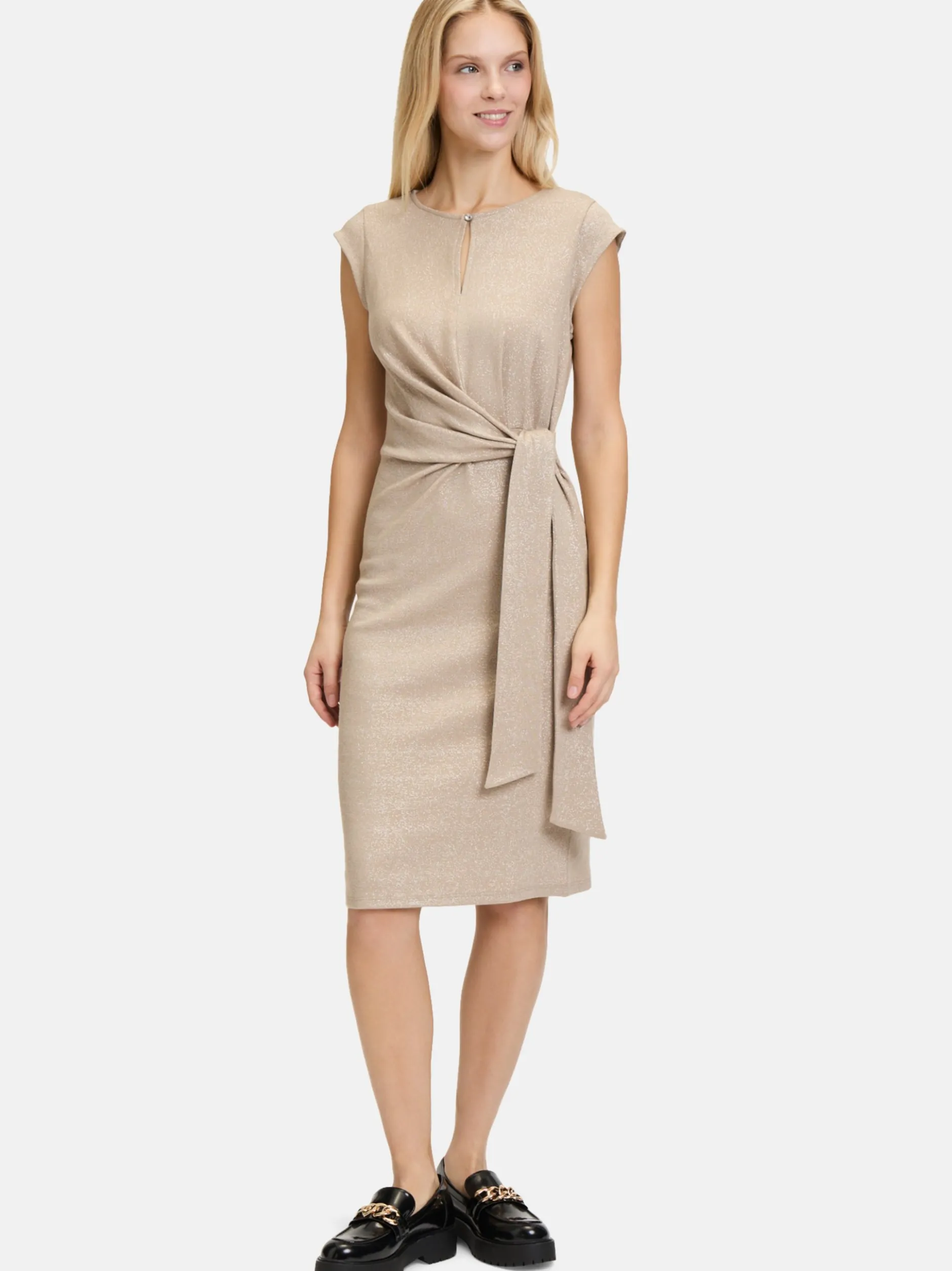 Cartoon Damen Jerseykleid in beige