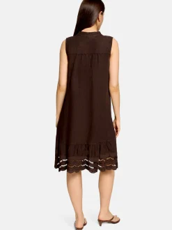 Cartoon Damen Kleid in braun