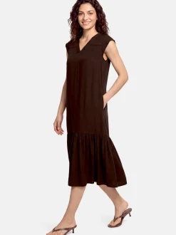 Cartoon Damen Kleid in braun