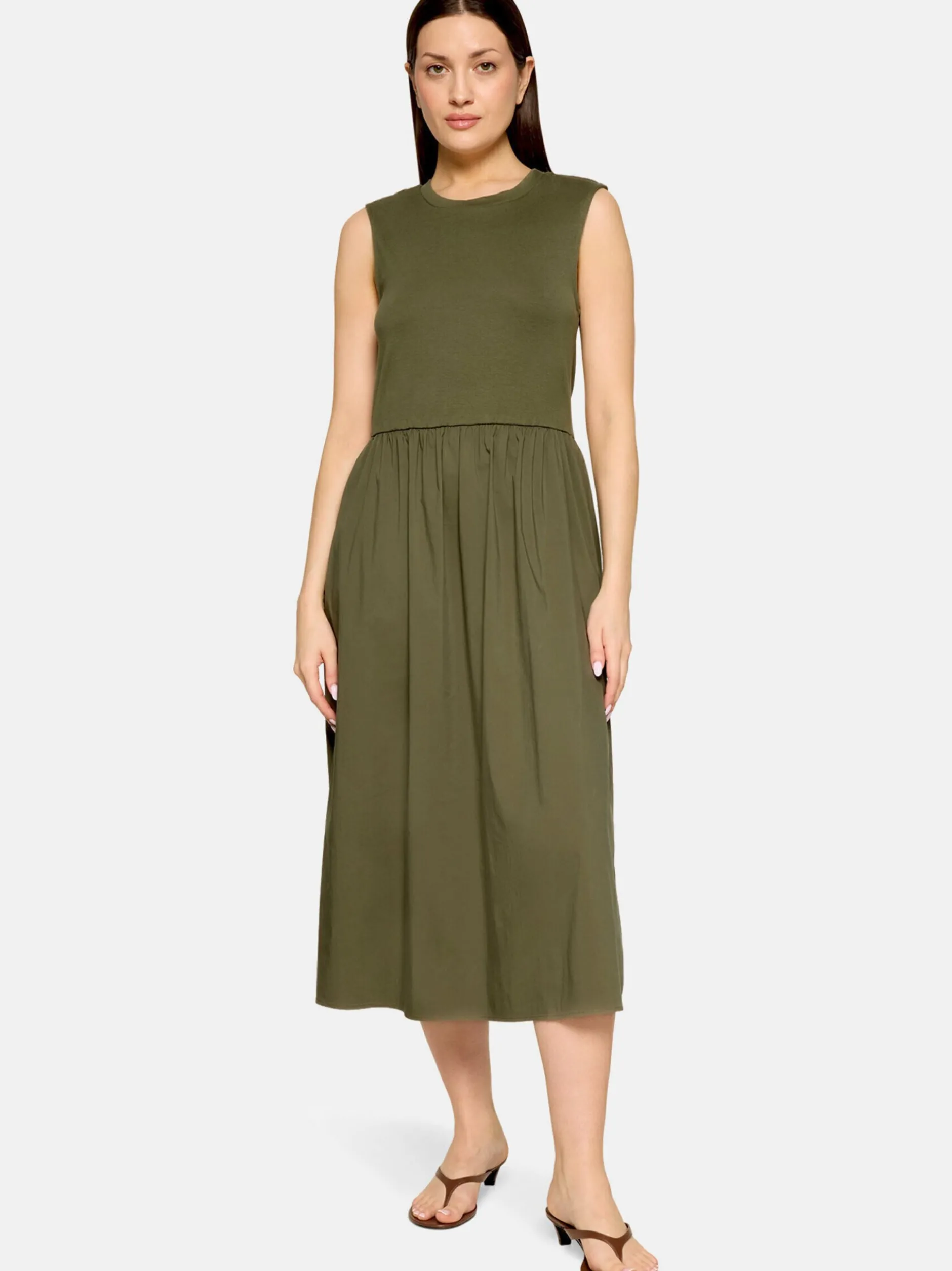 Cartoon Damen Kleid in khaki