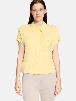 Cartoon Damen Oversize-Bluse in gelb