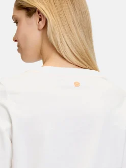 Cartoon Damen Printshirt in weiß mehrfarbig