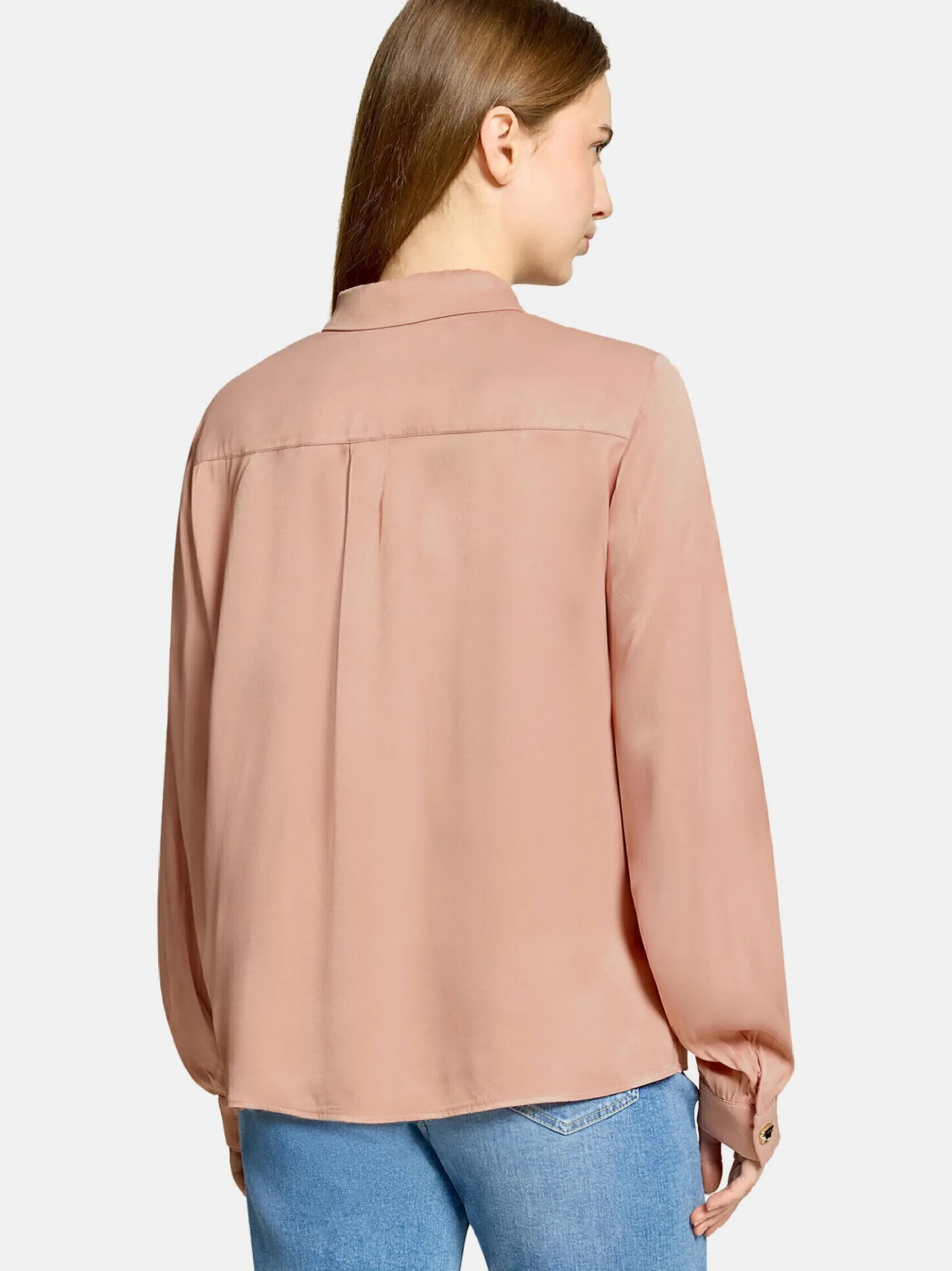 Cartoon Damen Satin-Bluse in aprikot