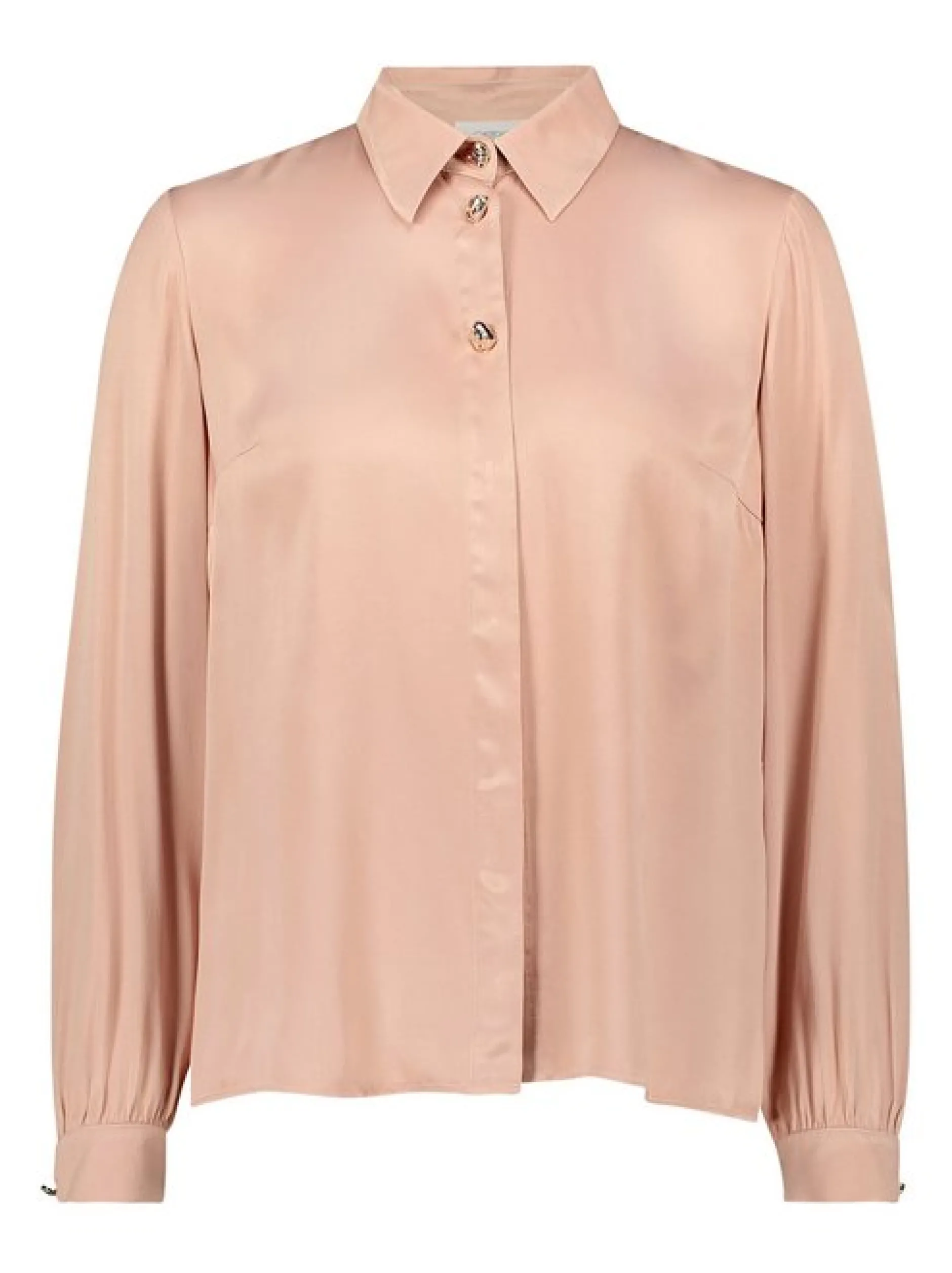 Cartoon Damen Satin-Bluse in aprikot