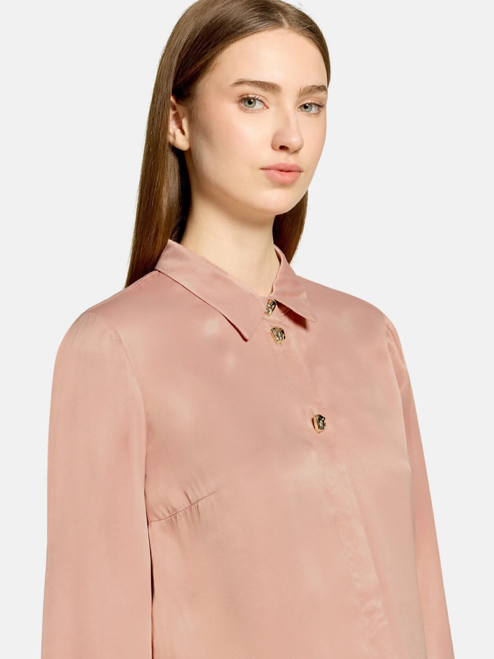 Cartoon Damen Satin-Bluse in aprikot