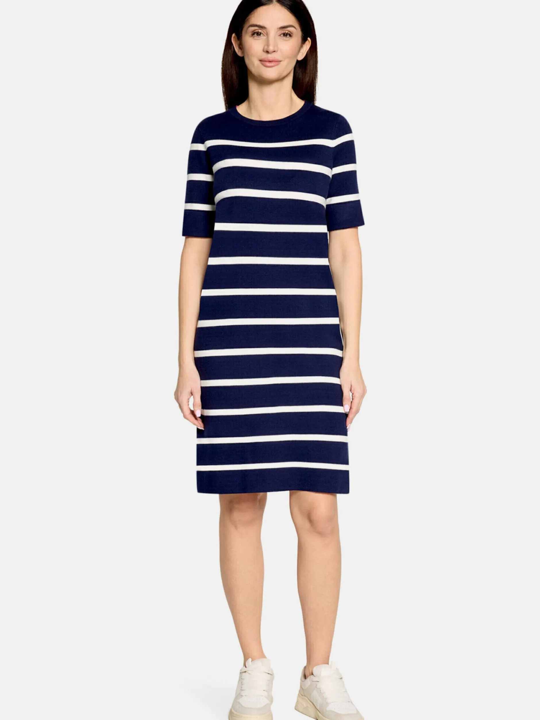 Cartoon Damen Strickkleid in blau