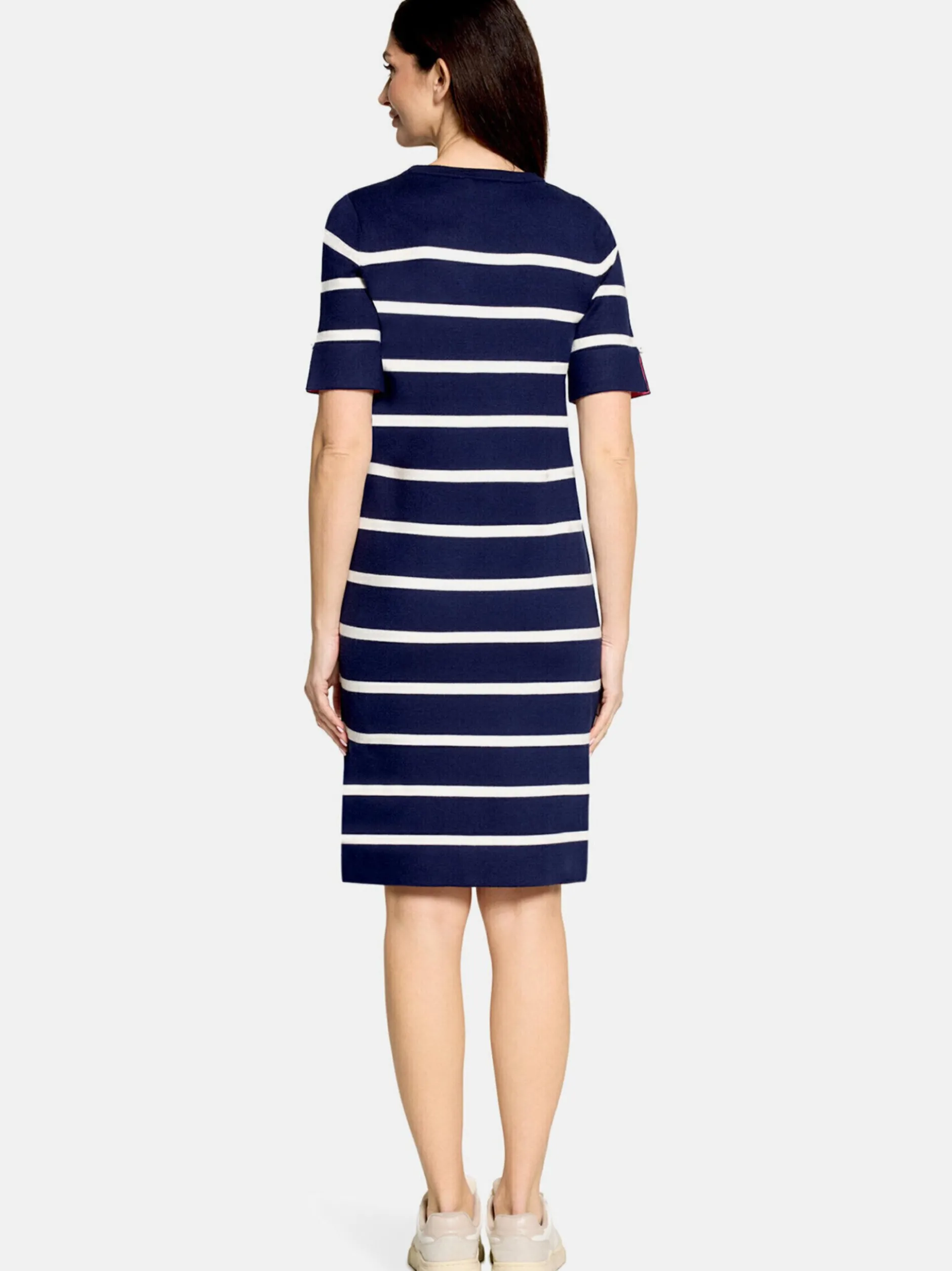 Cartoon Damen Strickkleid in blau