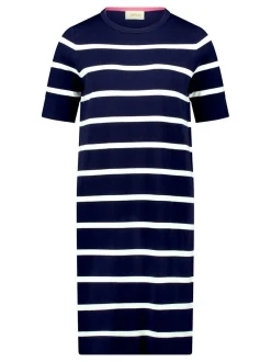 Cartoon Damen Strickkleid in blau