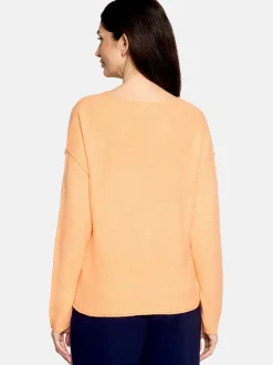 Cartoon Damen Strickpullover in aprikot
