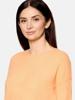 Cartoon Damen Strickpullover in aprikot