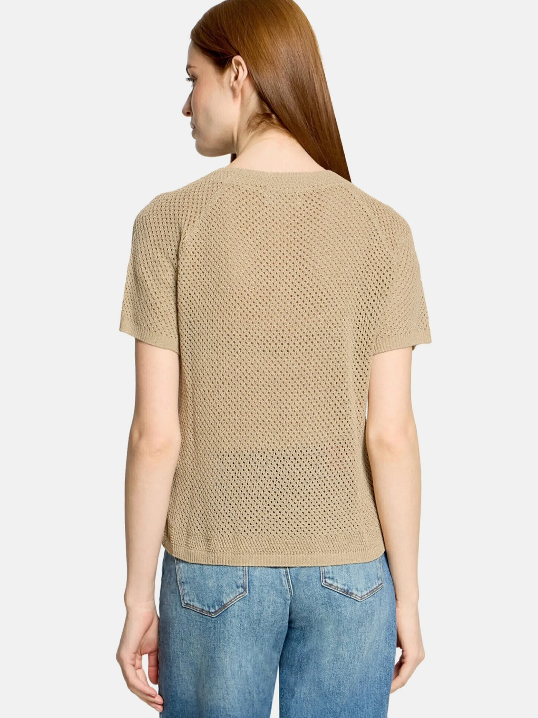 Cartoon Damen Strickpullover in gold