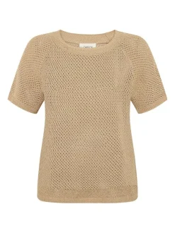 Cartoon Damen Strickpullover in gold