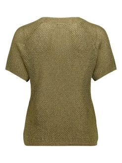 Cartoon Damen Strickpullover in khaki