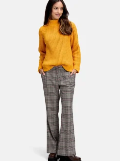 Cartoon Damen Strickpullover in orange