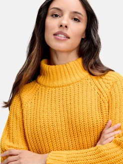 Cartoon Damen Strickpullover in orange