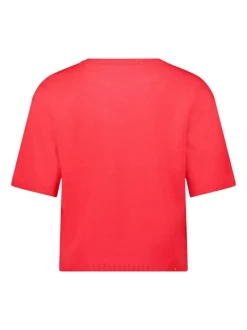 Cartoon Damen Strickpullover in rot