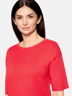 Cartoon Damen Strickpullover in rot
