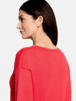 Cartoon Damen Strickpullover in rot