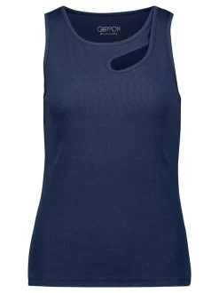 Cartoon Damen Top in blau