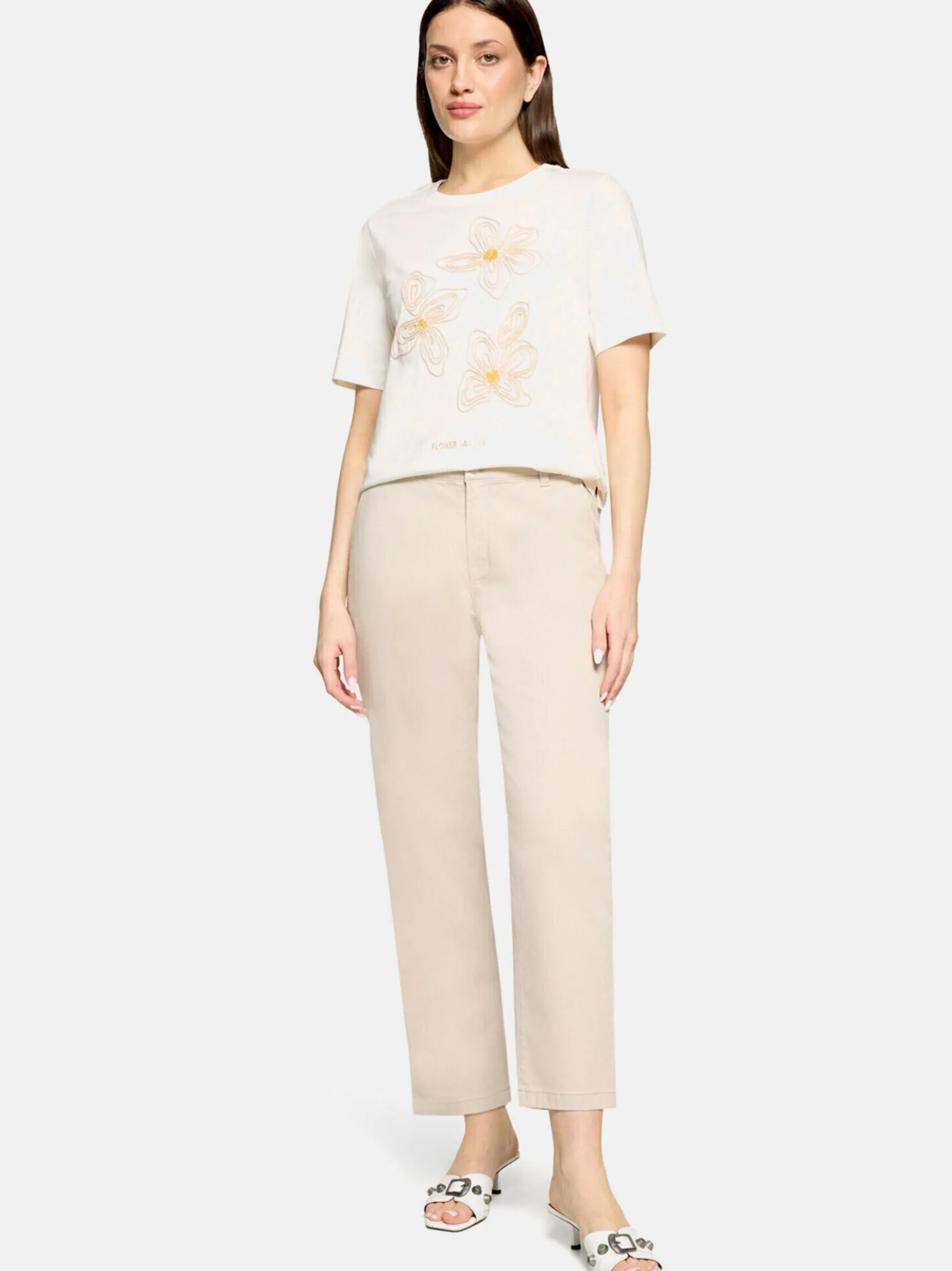 Cartoon Damen T-Shirt in weiß