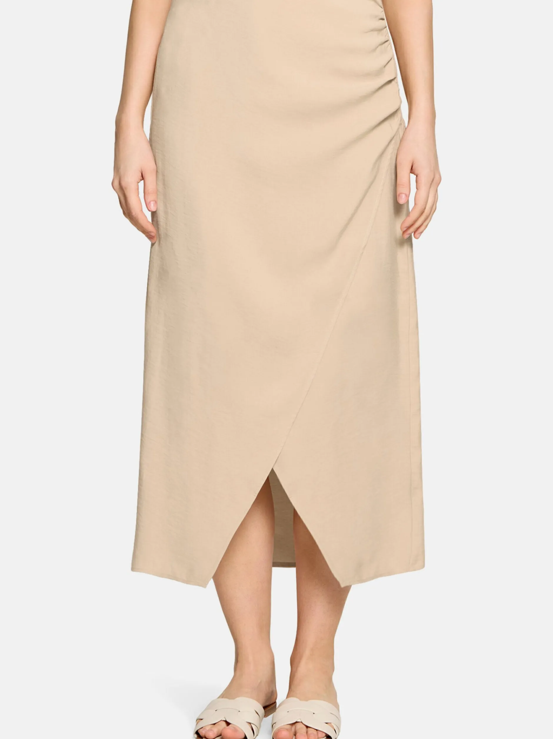 Cartoon Damen Wickelrock in beige gold