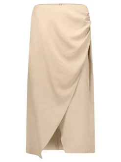Cartoon Damen Wickelrock in beige gold