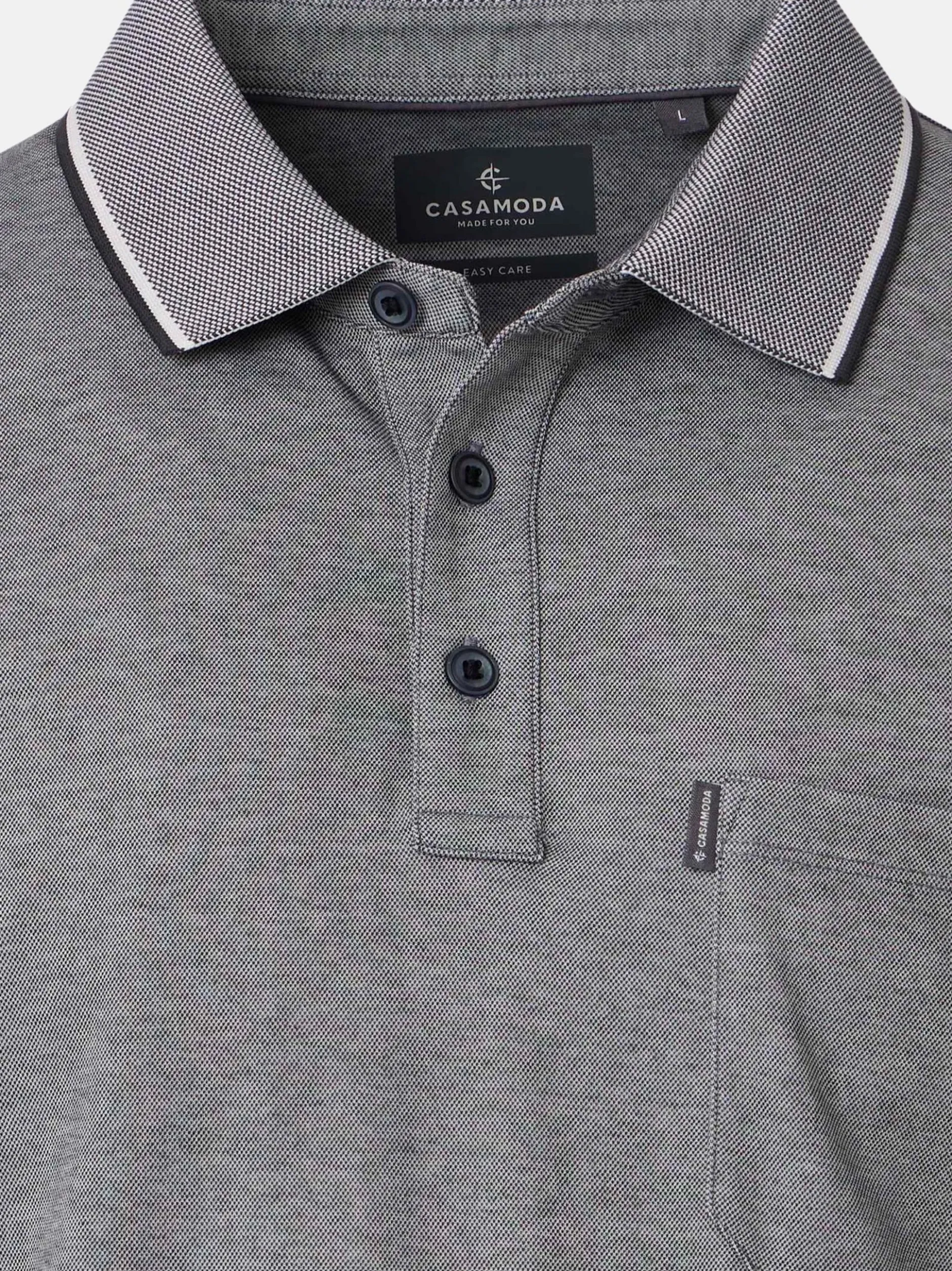CASAMODA Herren Poloshirts im 2er-Pack in grau