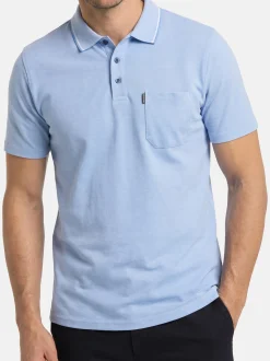 CASAMODA Herren Poloshirts im 2er-Pack in hellblau