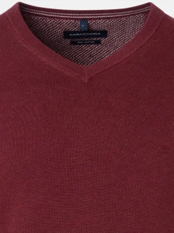 CASAMODA Herren Pullover - Basic in bordeaux