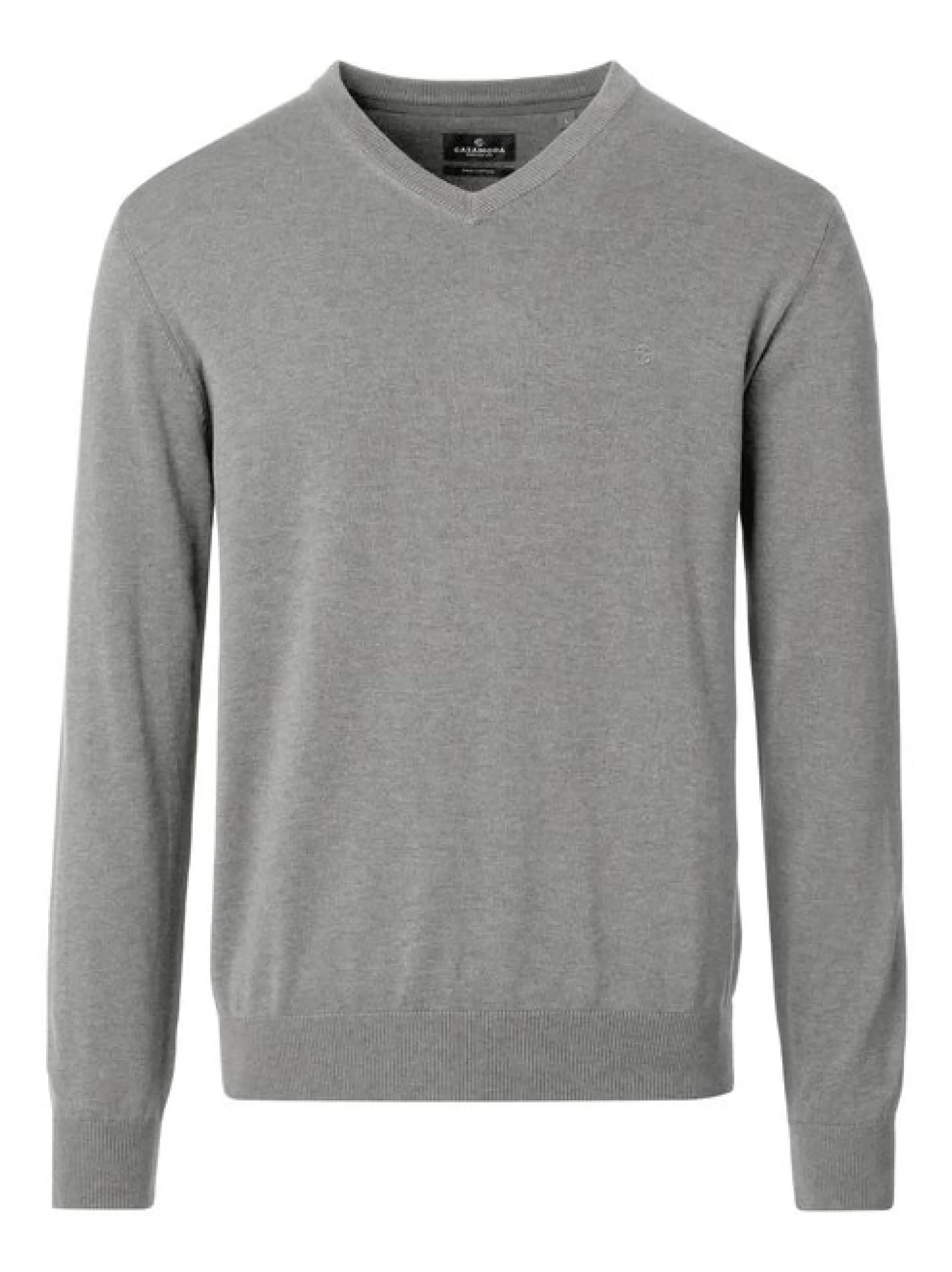 CASAMODA Herren Pullover - Basic in hellgrau