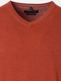 CASAMODA Herren Pullover - Basic in orange