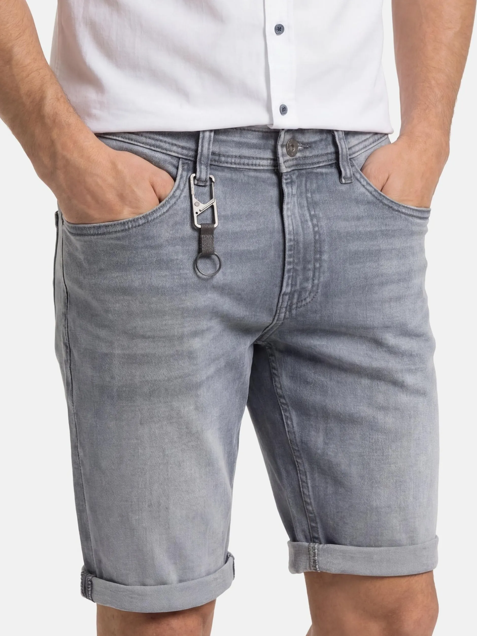 CASAMODA Herren Shorts - High Flex in grau denim