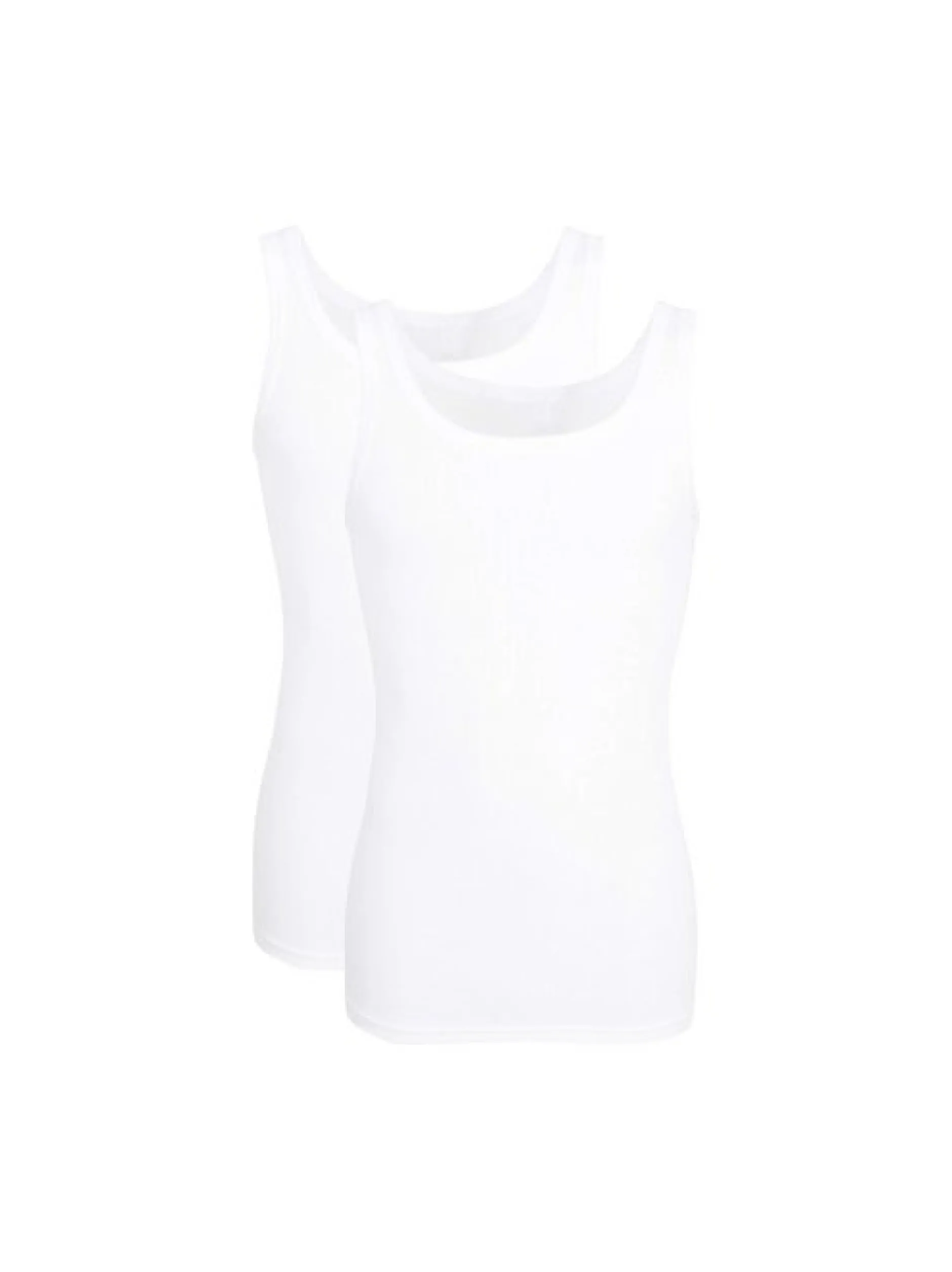 Ceceba Herren Tanktop - Classic Double Rib in weiß