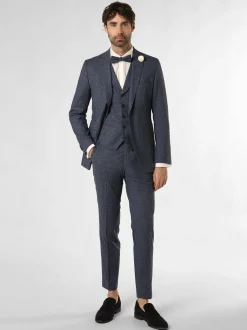 CG - CLUB of GENTS Herren Baukasten-Hose mit Leinen-Anteil - Paco-N in indigo