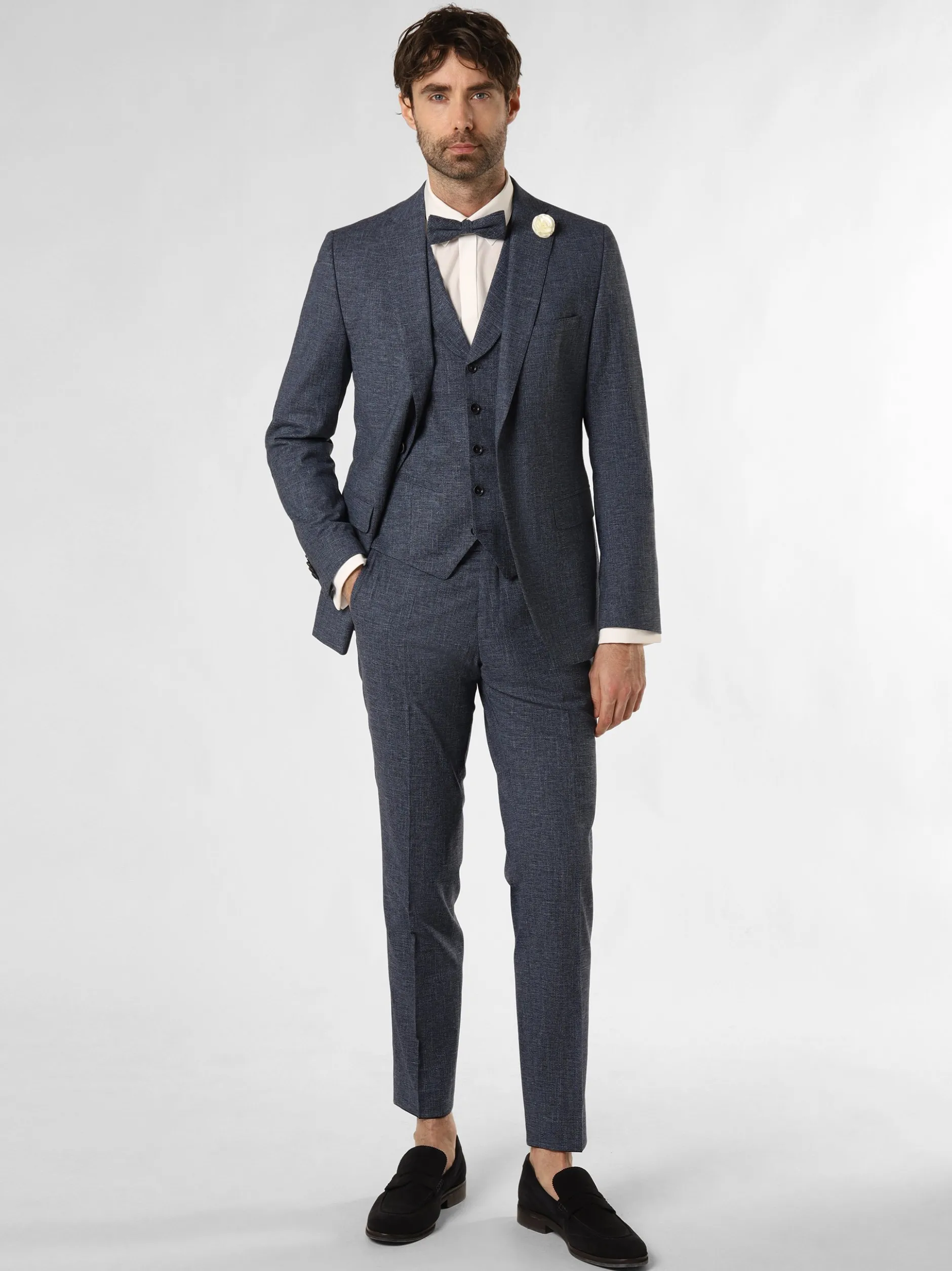 CG - CLUB of GENTS Herren Baukasten-Hose mit Leinen-Anteil - Paco-N in indigo