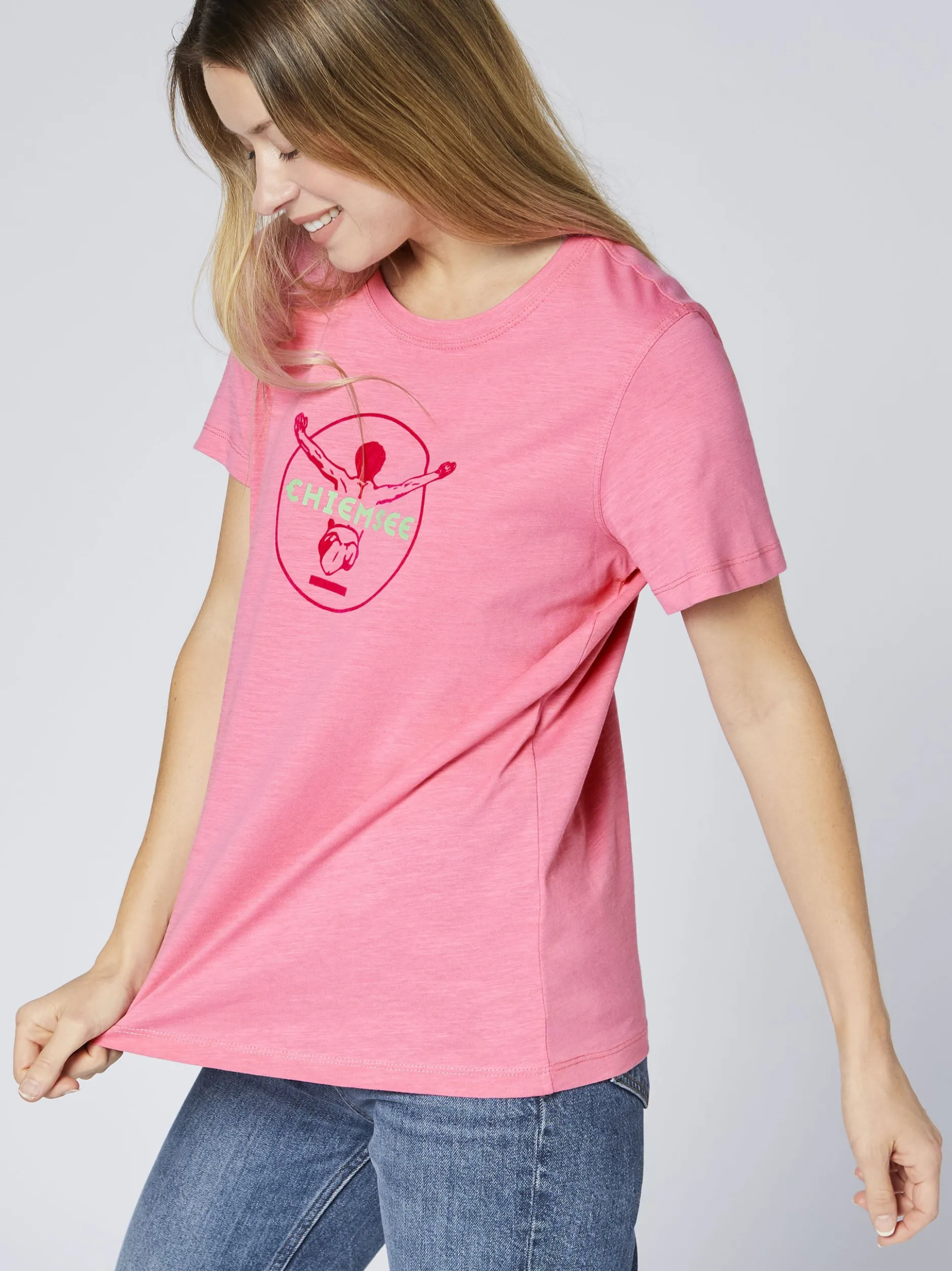Chiemsee Damen T-Shirt in pink - Ausschnitt: Rundhals