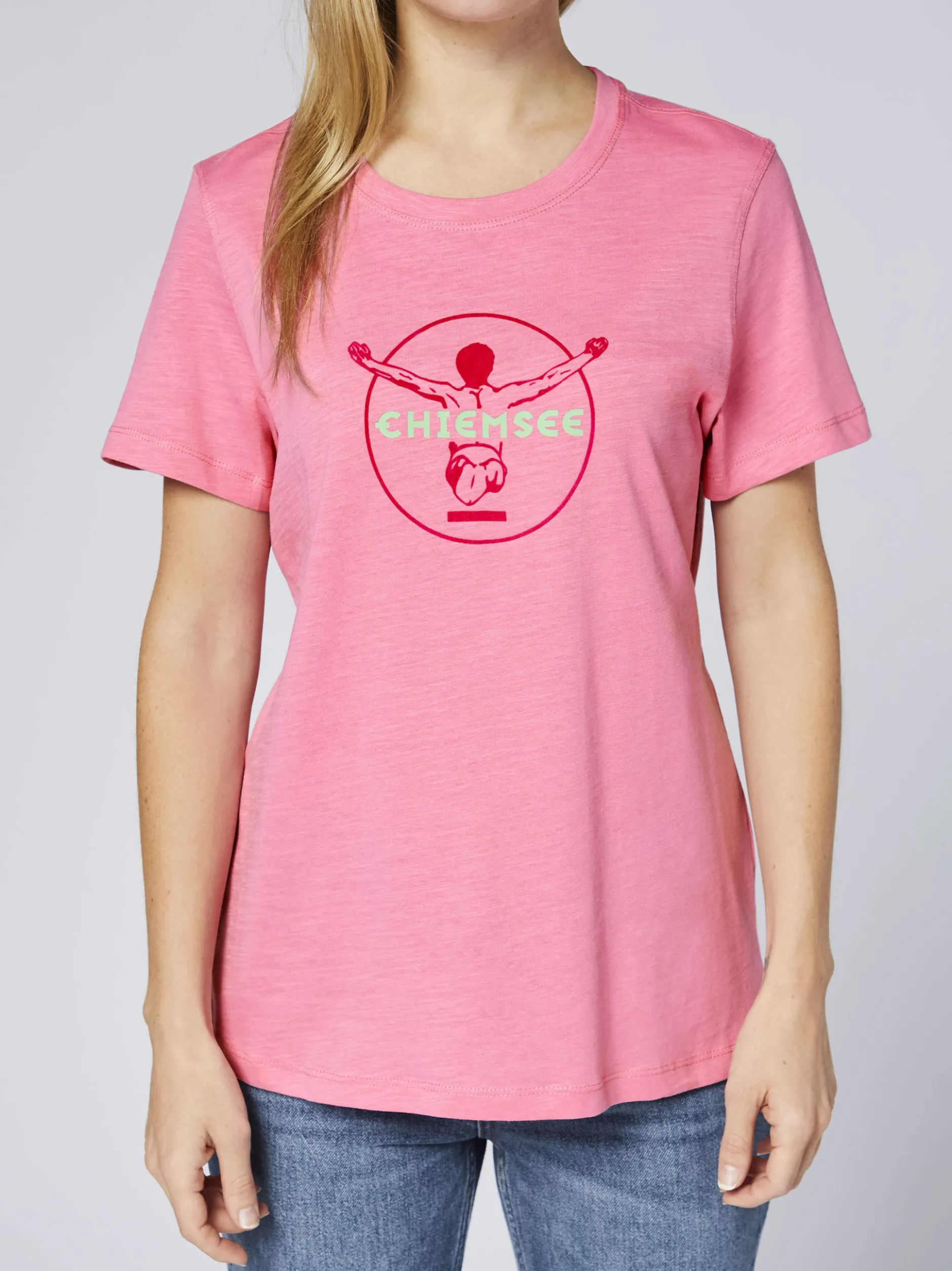 Chiemsee Damen T-Shirt in pink - Ausschnitt: Rundhals