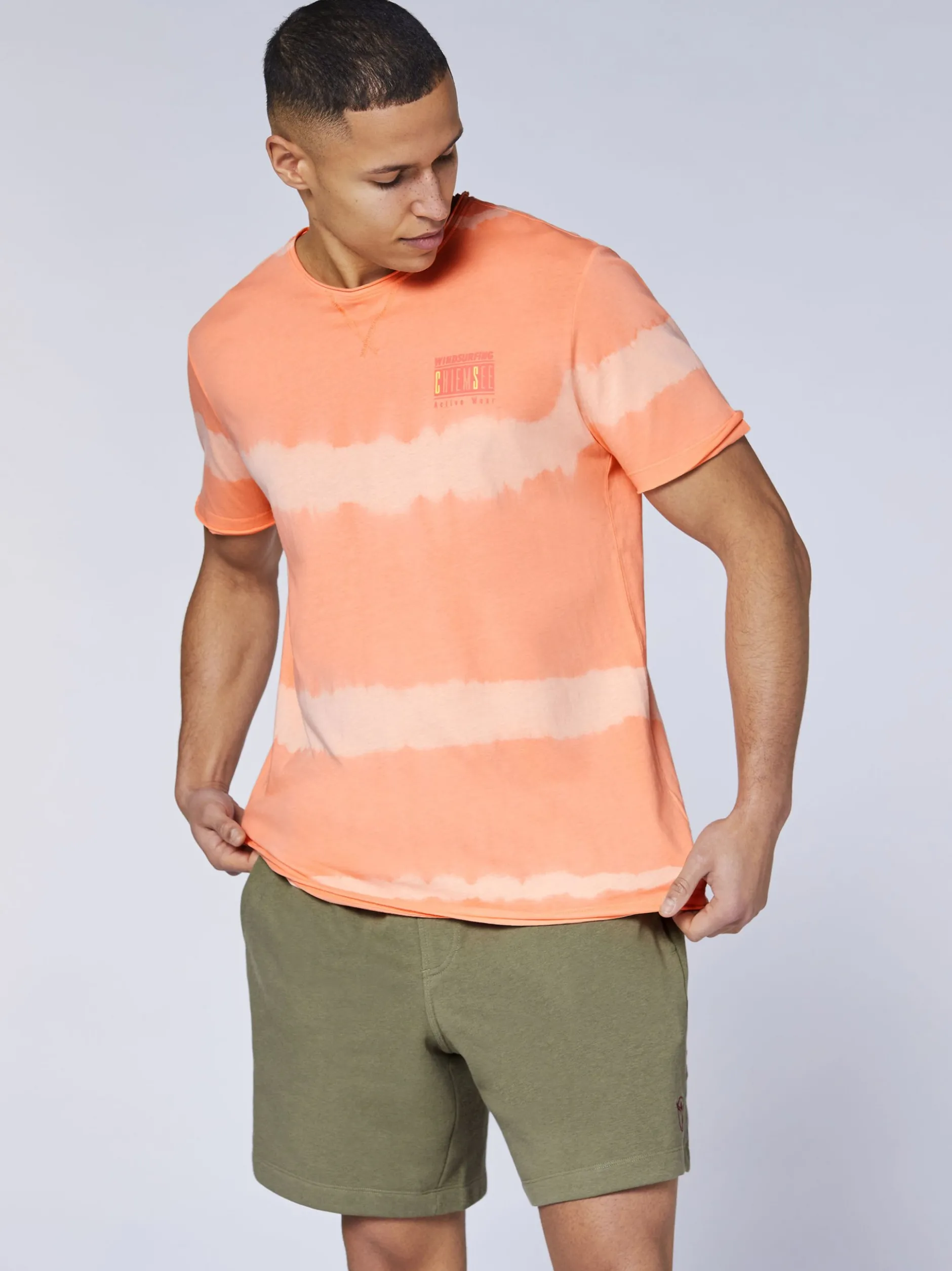Chiemsee Herren T-Shirt in orange - Ausschnitt: Rundhals
