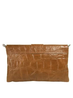 Cluty Damen Abendtasche in cognac