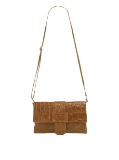 Cluty Damen Abendtasche in cognac