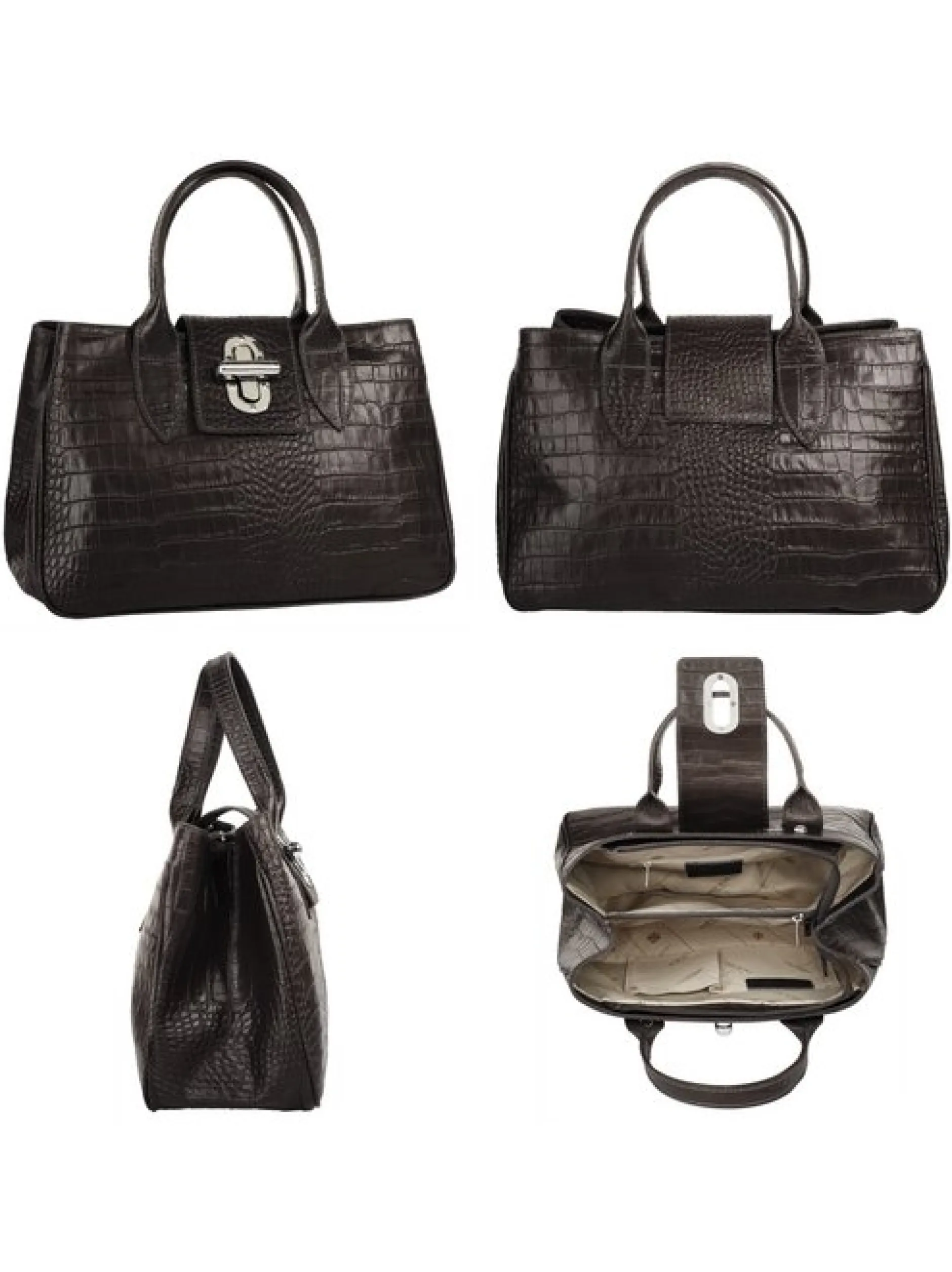 Cluty Damen Handtasche in braun