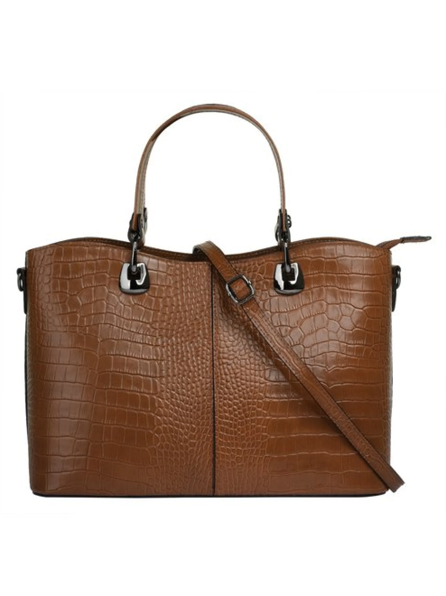 Cluty Damen Handtasche in cognac