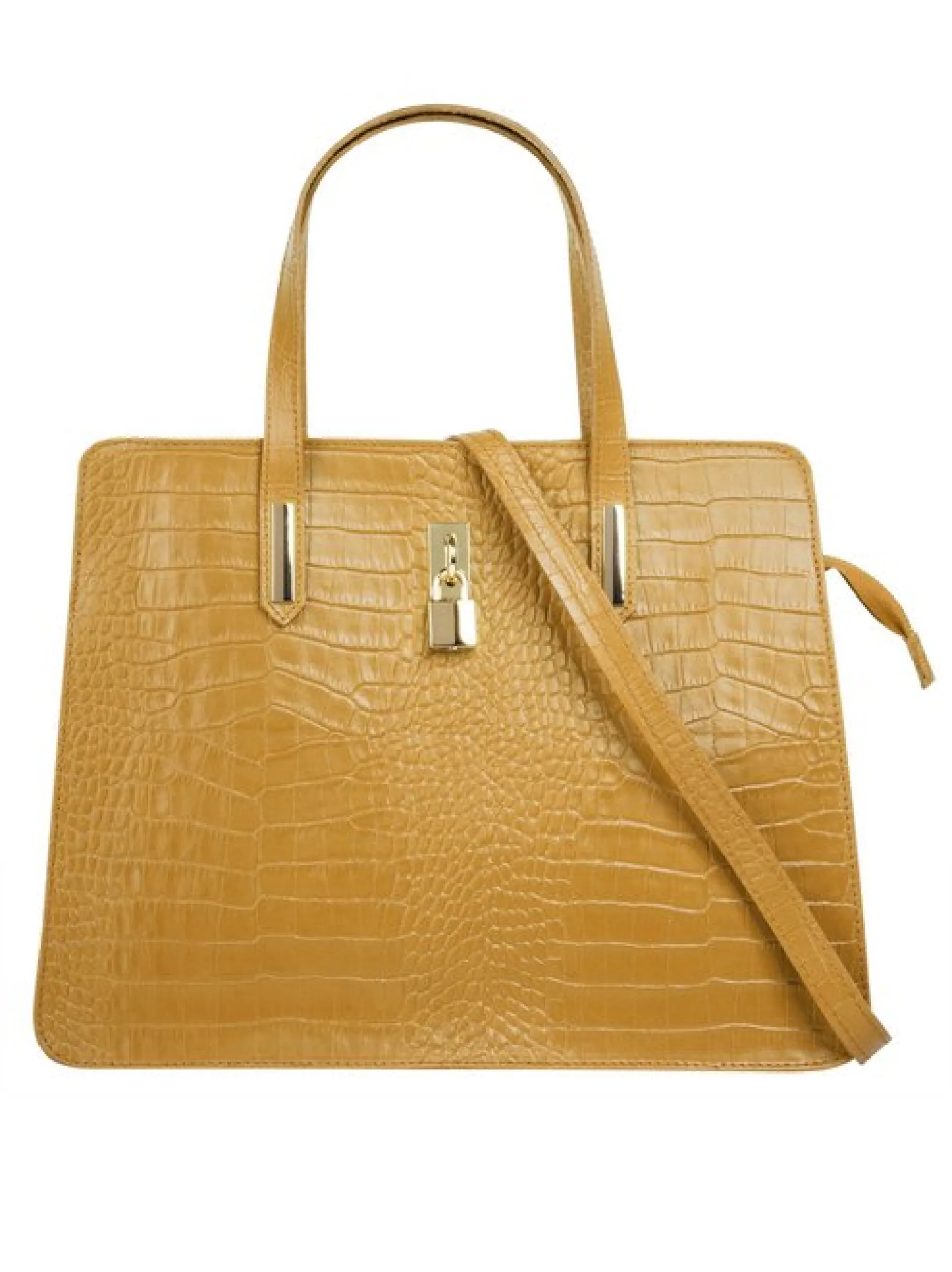 Cluty Damen Handtasche in gelb