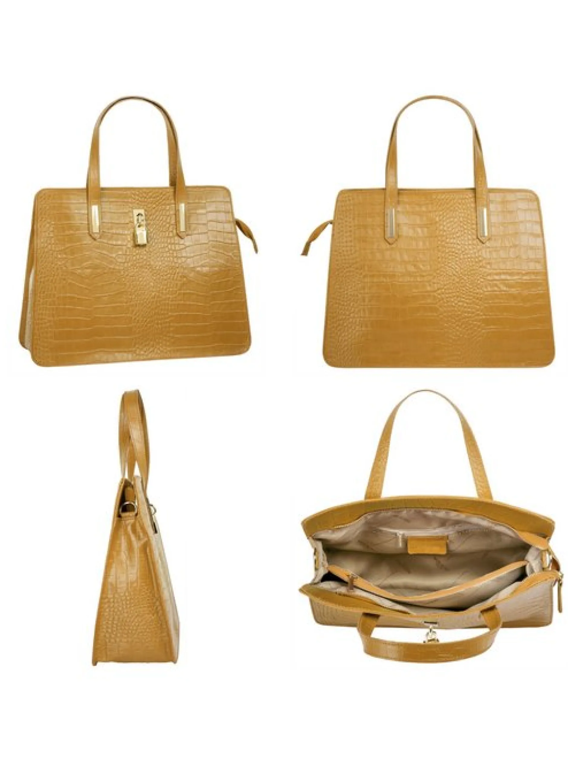 Cluty Damen Handtasche in gelb
