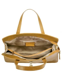 Cluty Damen Handtasche in gelb