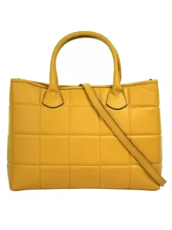 Cluty Damen Handtasche in gelb