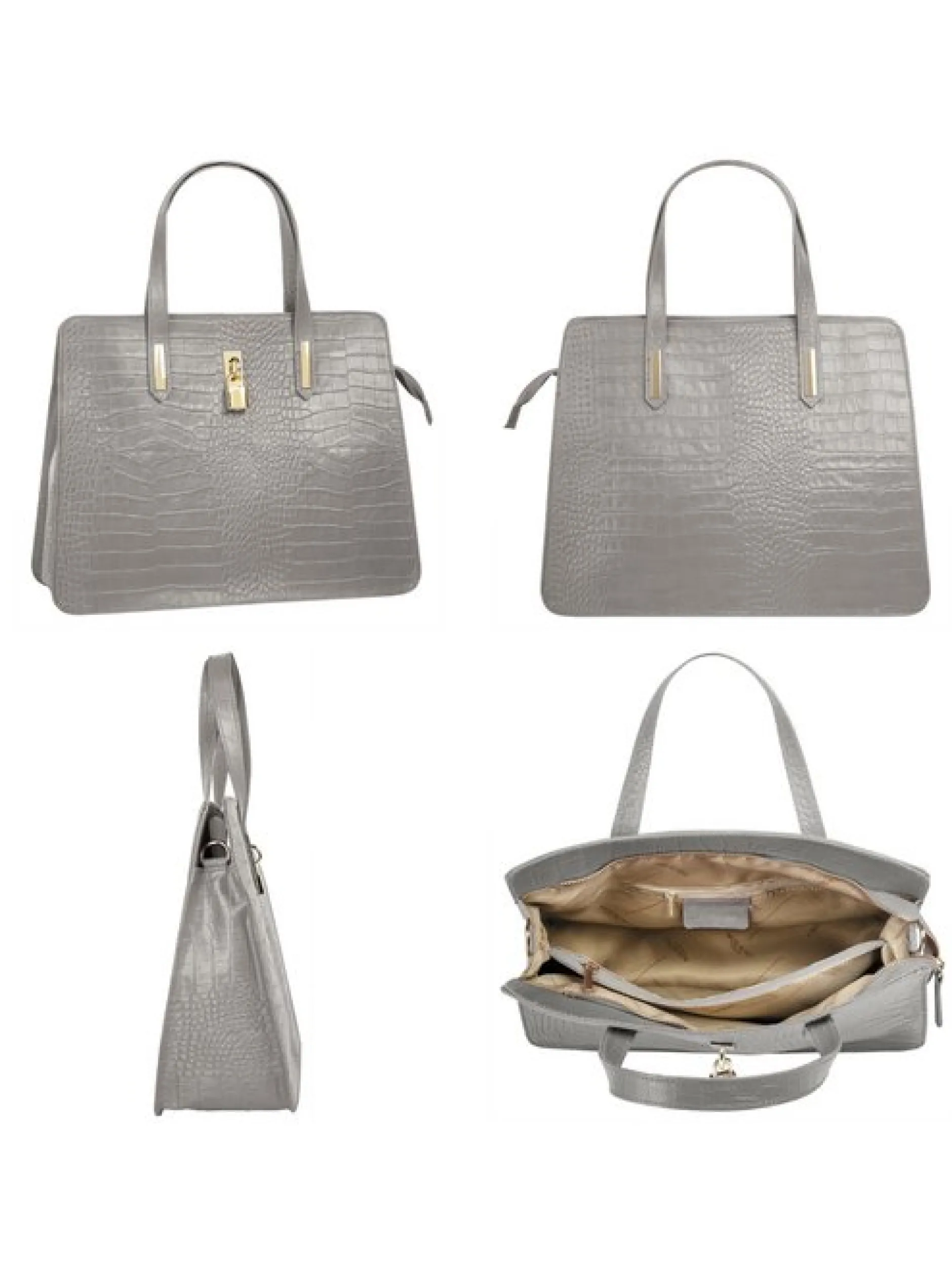 Cluty Damen Handtasche in grau