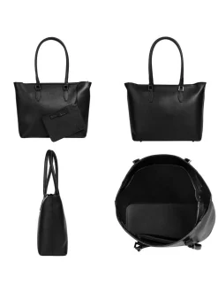 Cluty Damen Shopper in schwarz