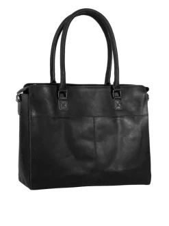 Cluty Damen Shopper in schwarz