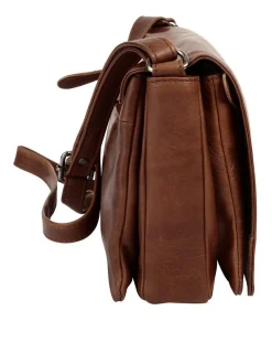 Cluty Damen Umhängetasche in cognac